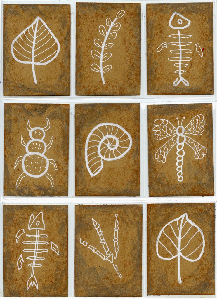 Fossil Art Trading Cards - Art Projects for Kids