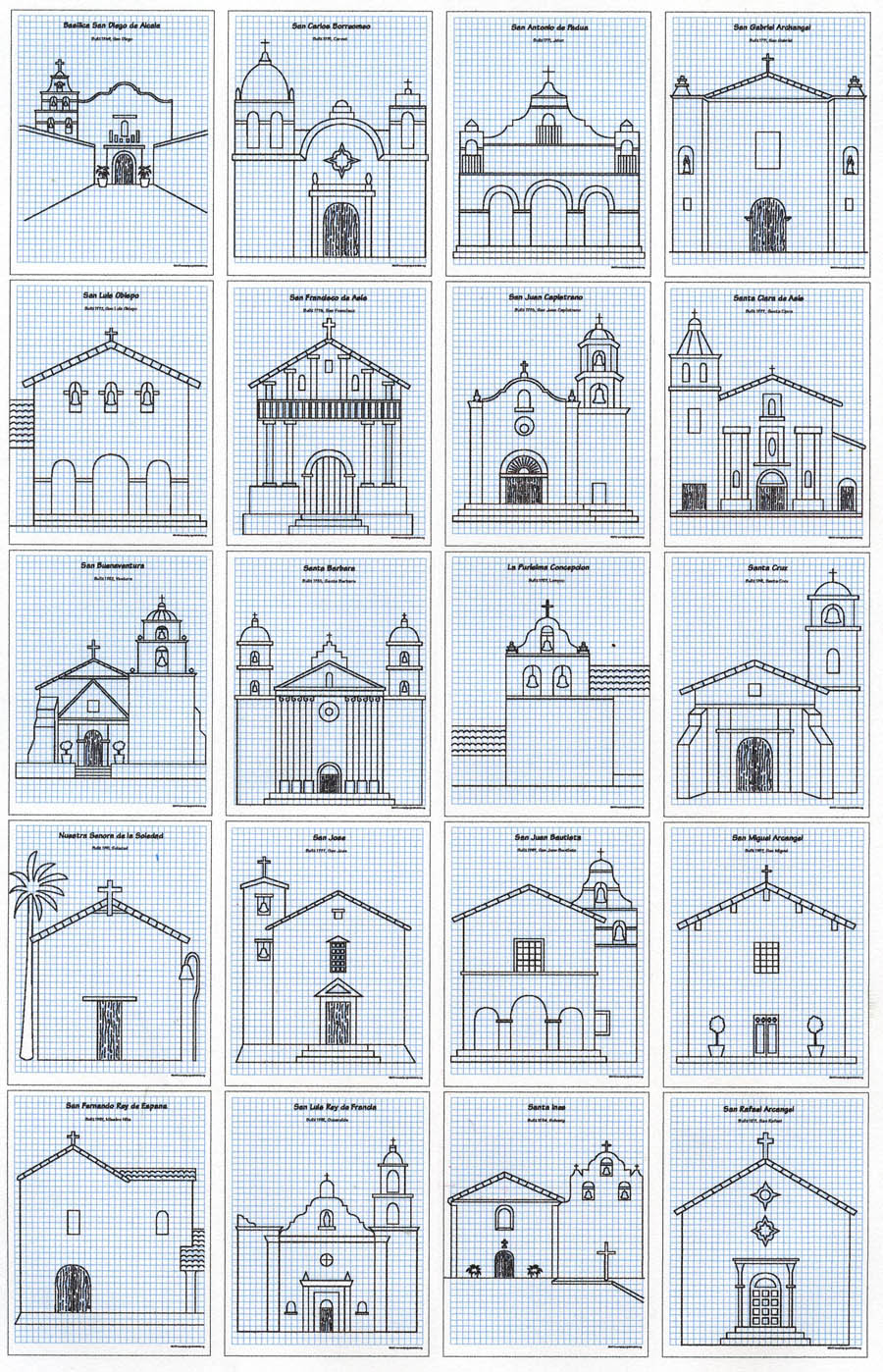 ca missions coloring pages - photo #42
