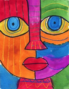 Abstract Face Tutorial - Art Projects for Kids