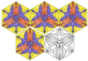 http://artprojectsforkids.org/wp-content/uploads/2016/07/Escher-Hexagon-300x209.jpg