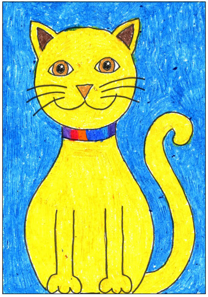 Draw a Simple Cat Art Projects for Kids