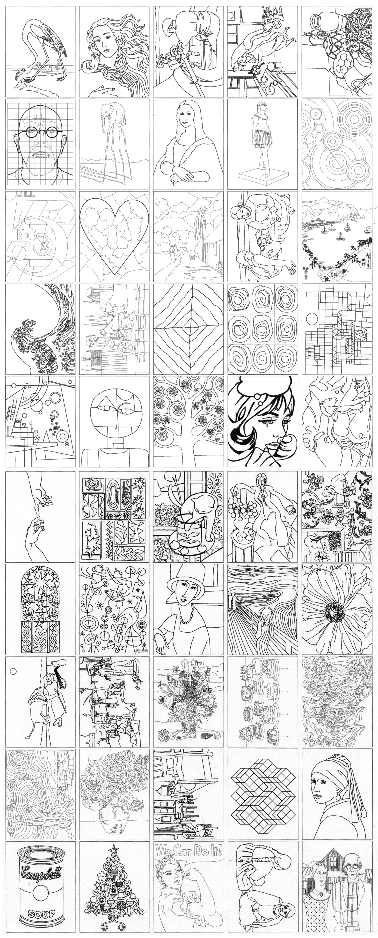 Fine Art Coloring Book Art Projects for Kids