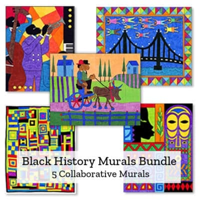 Black History Murals Bundle: 5 Collaborative Classroom Murals