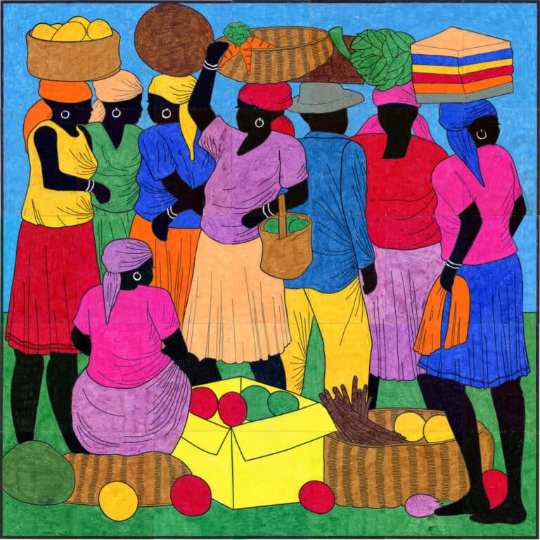 Haiti Market Day Mural