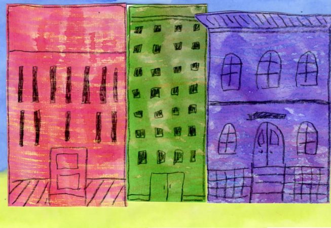 Watercolor Buildings · Art Projects for Kids