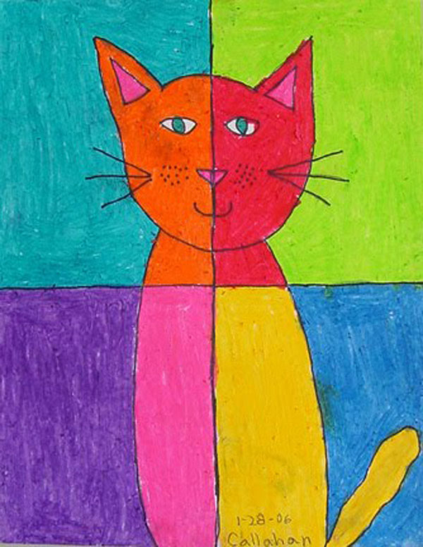 Abstract Art Cat | Art Projects for Kids | Bloglovinâ€™