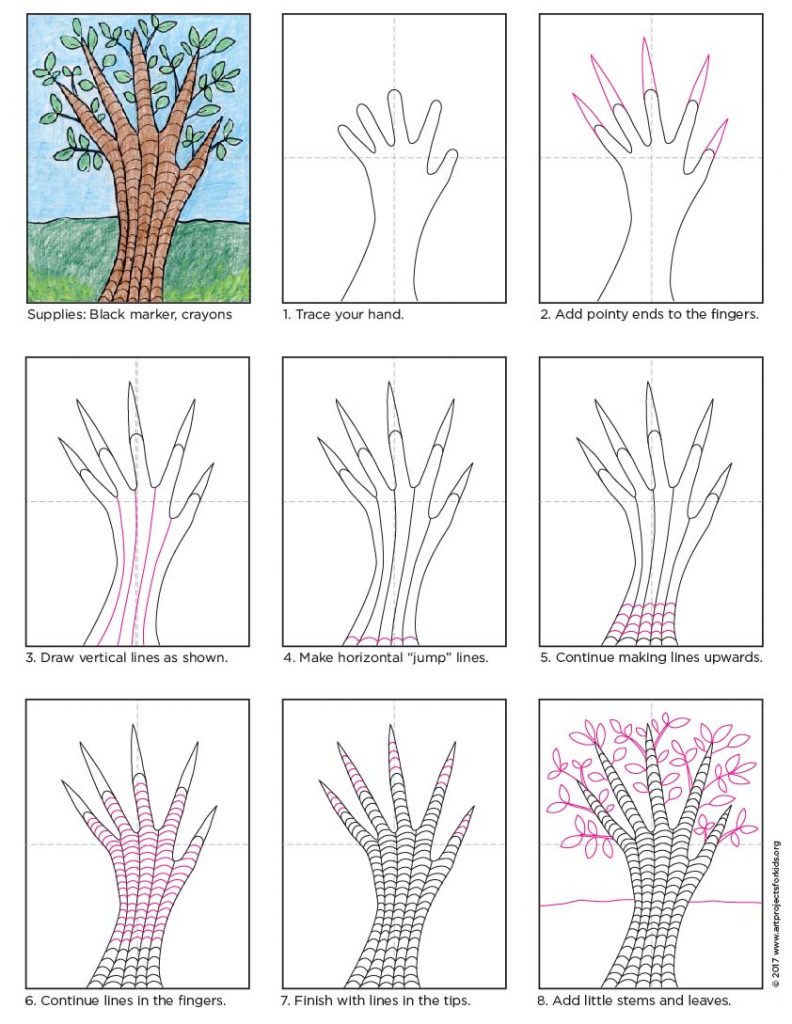 Hand Tree - Art Projects for Kids