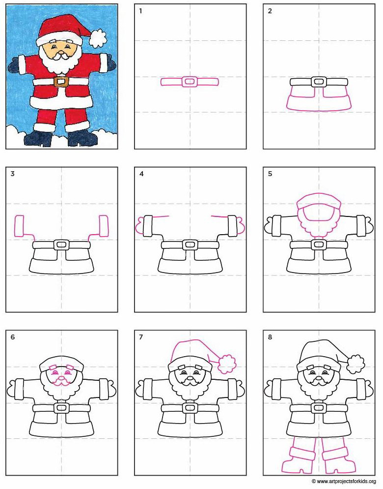 How To Wiki 89 How To Make Santa Claus Drawing