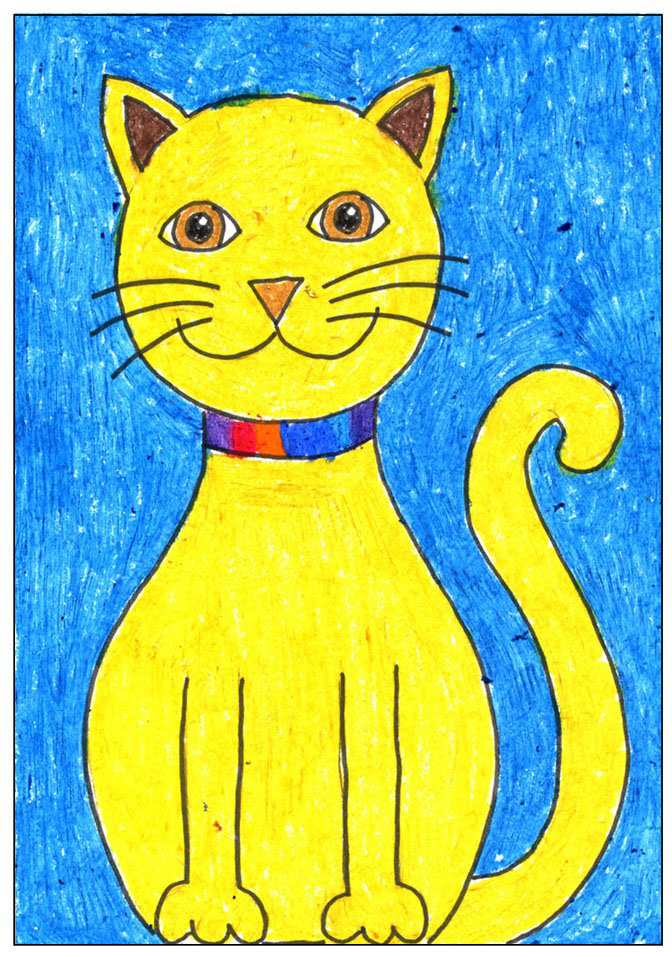 cat drawing easy