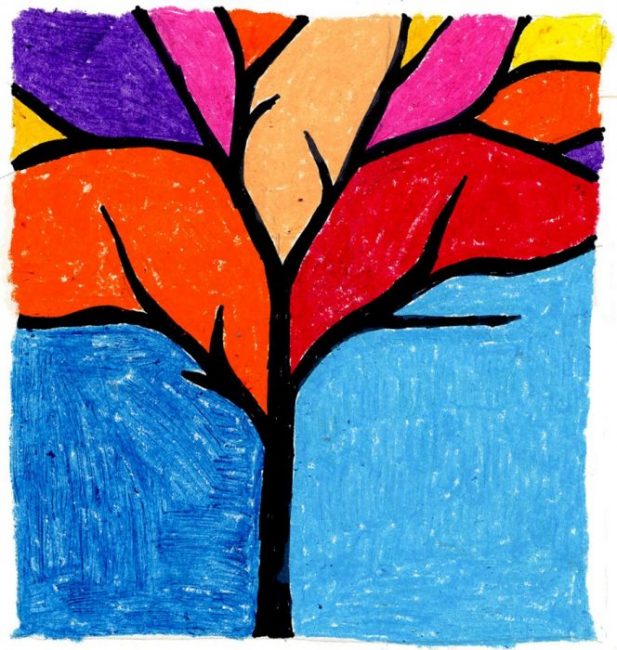  Easy  Fall Tree Drawing   Art  Projects for Kids