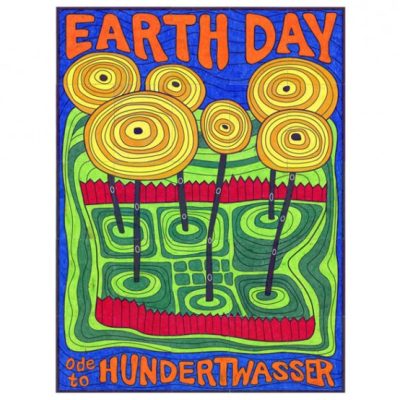 Earth Day Mural, Hundertwasser style collaborative art project
