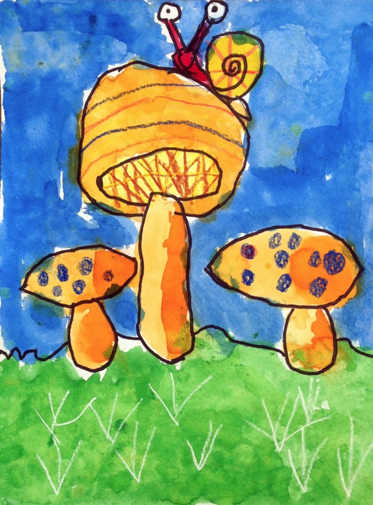 Turner’s Mushroom Painting · Art Projects for Kids