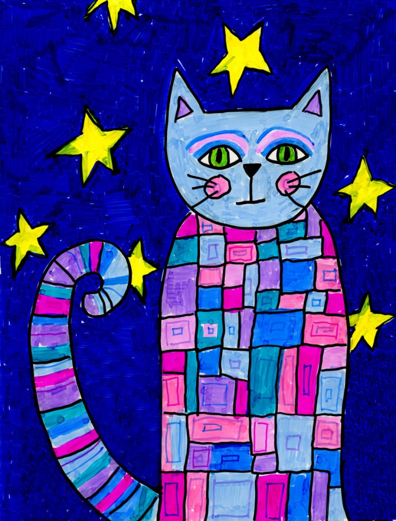 pattern-cat-art-projects-for-kids