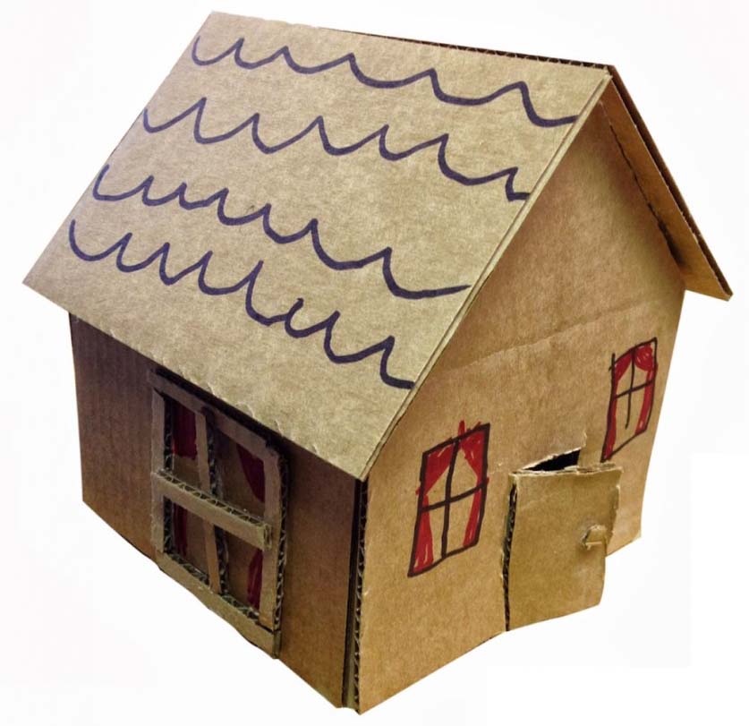 Little Cardboard House - Art Projects for Kids