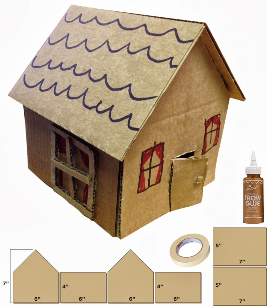 diy mini cardboard house