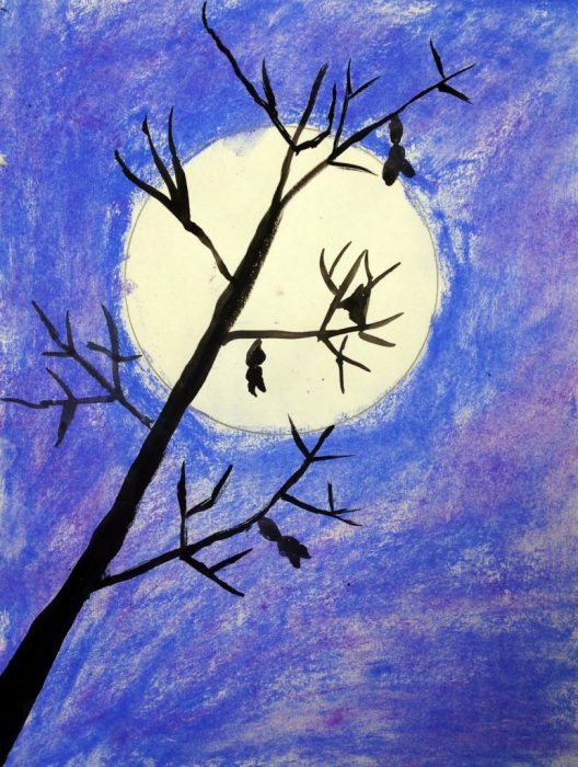 full-moon-tree-painting-art-projects-for-kids