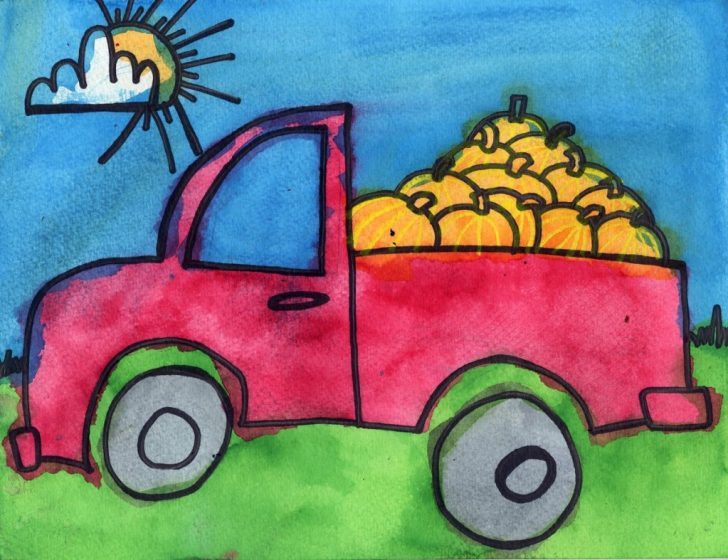 How to Draw a Simple Truck · Art Projects for Kids