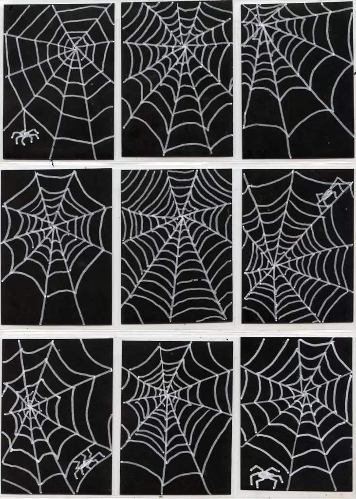 how to draw a spider web