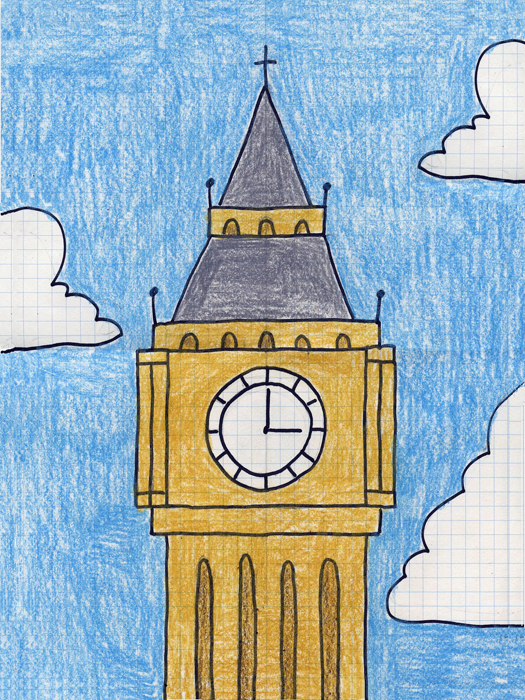 Draw Big Ben Art Projects for Kids