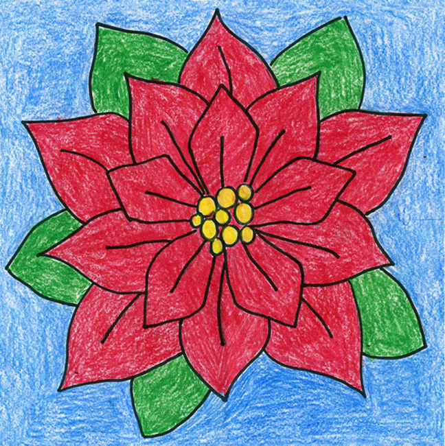 Poinsettia Flowers - Art Projects for Kids