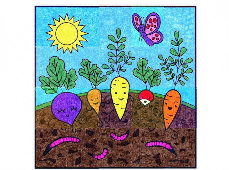 Happy Vegetable Mural
