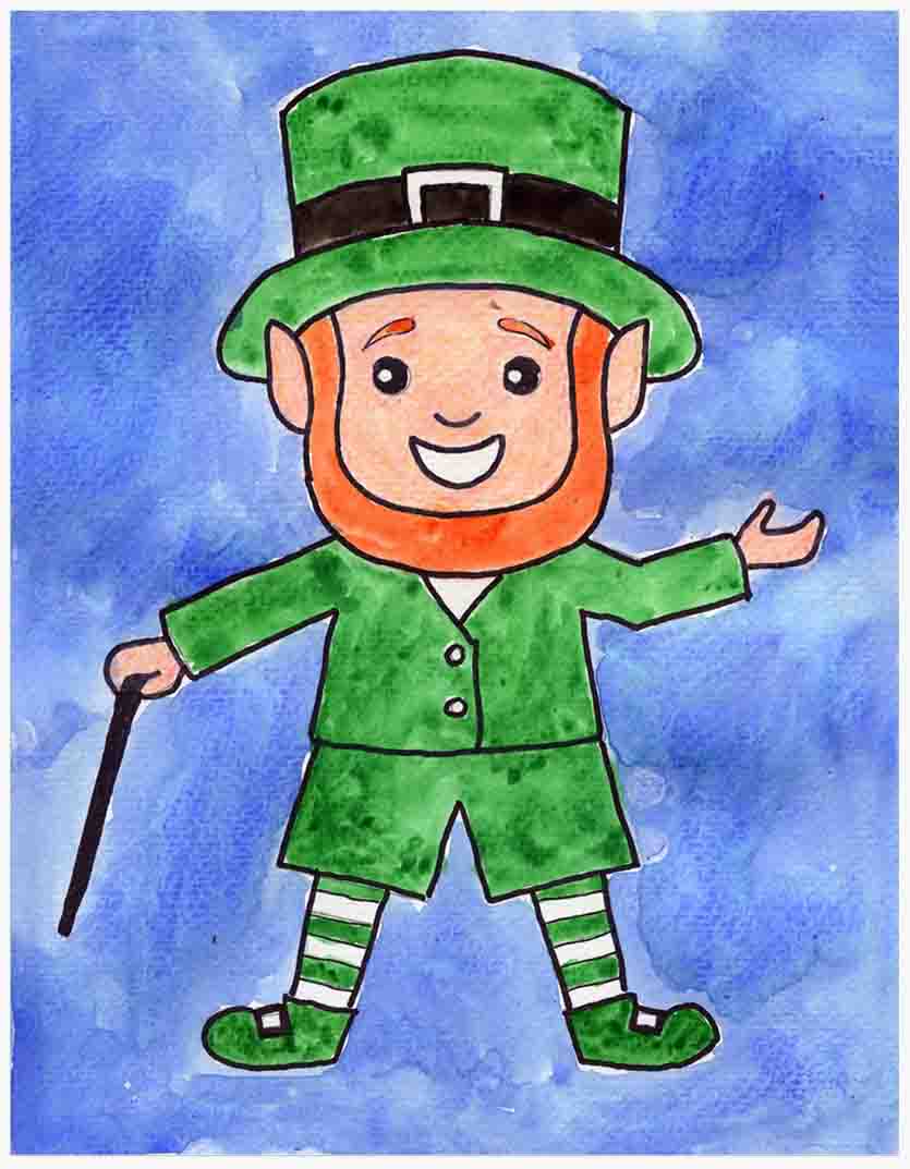 Drawing a Leprechaun · Art Projects for Kids