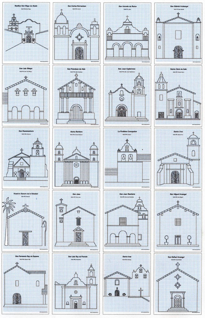 California Missions Drawing Guide Art Projects For Kids