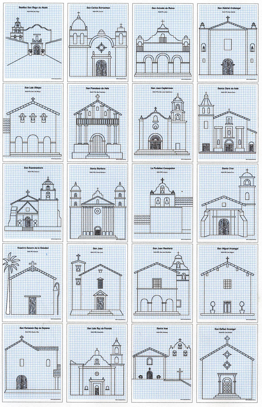 california missions coloring pages for kids - photo #21