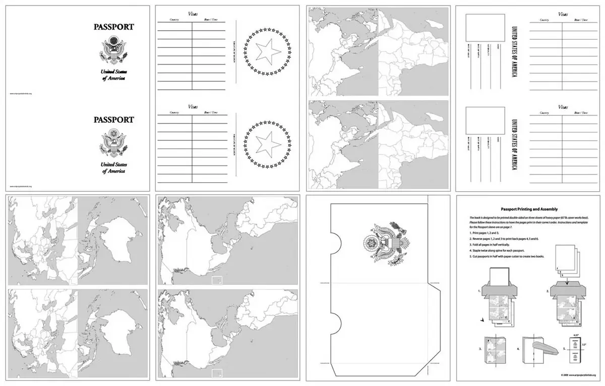 United States Passport Template (Ready to Print)