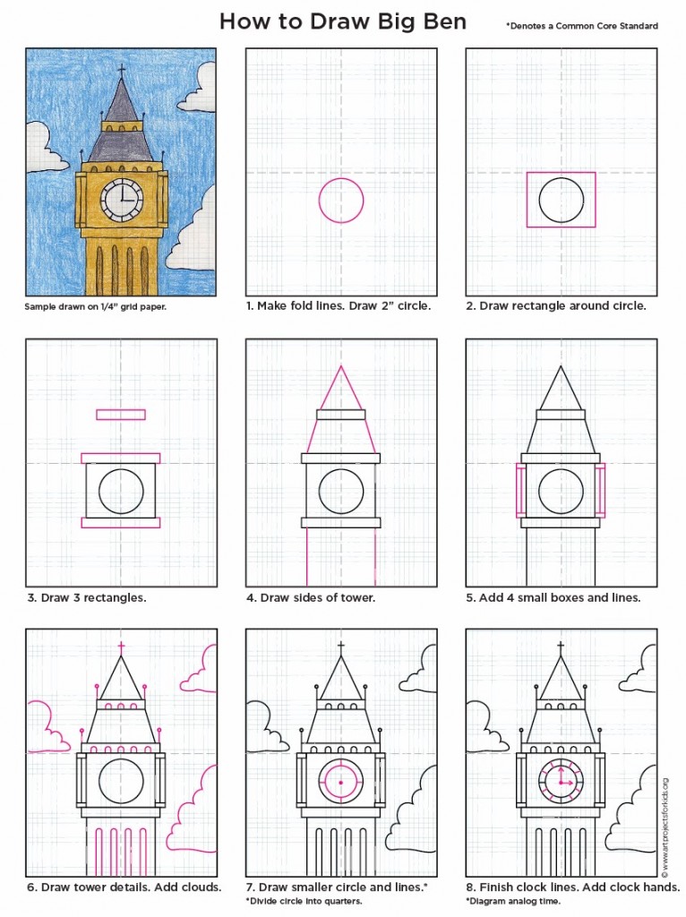 drawing-big-ben-art-projects-for-kids