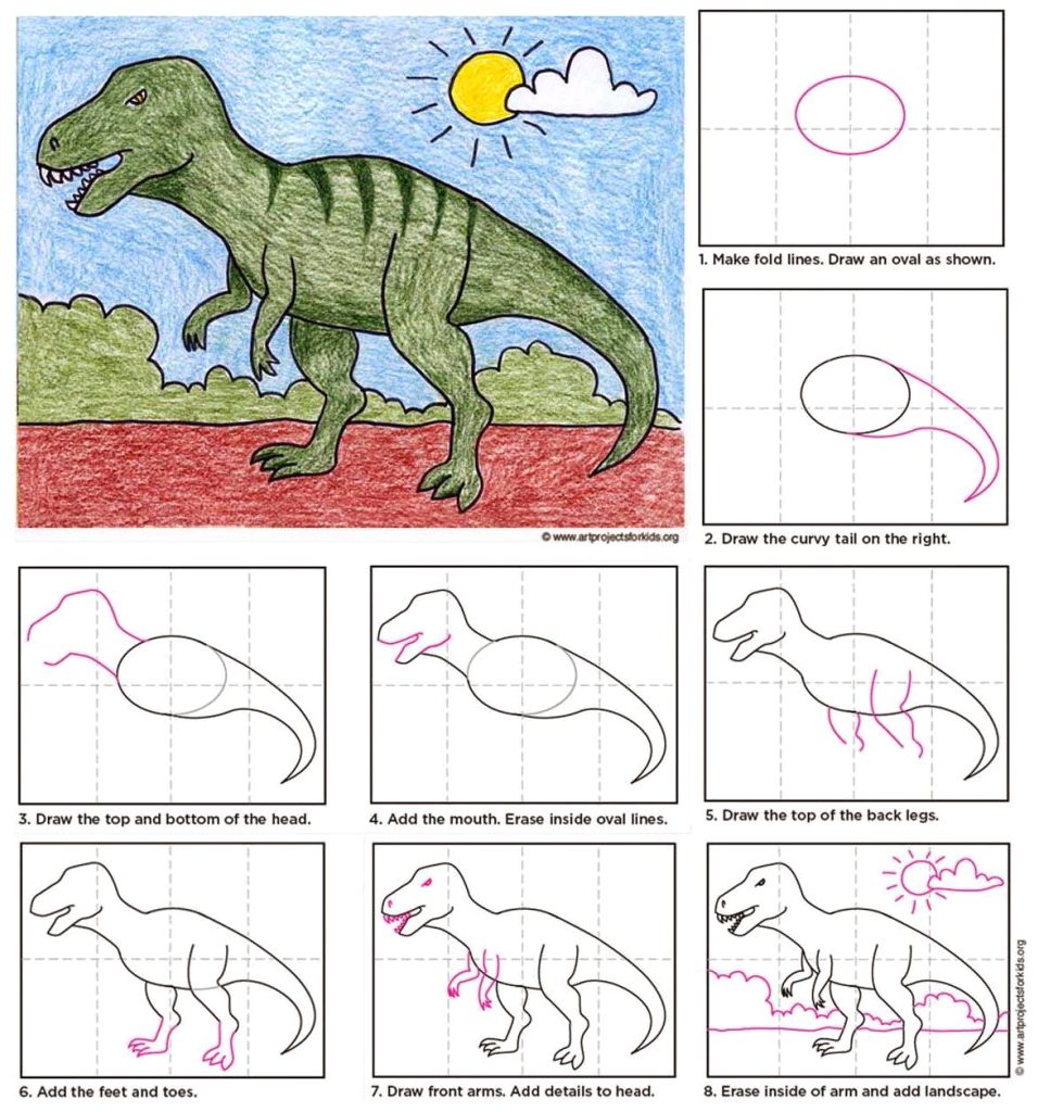TRex Art Projects for Kids