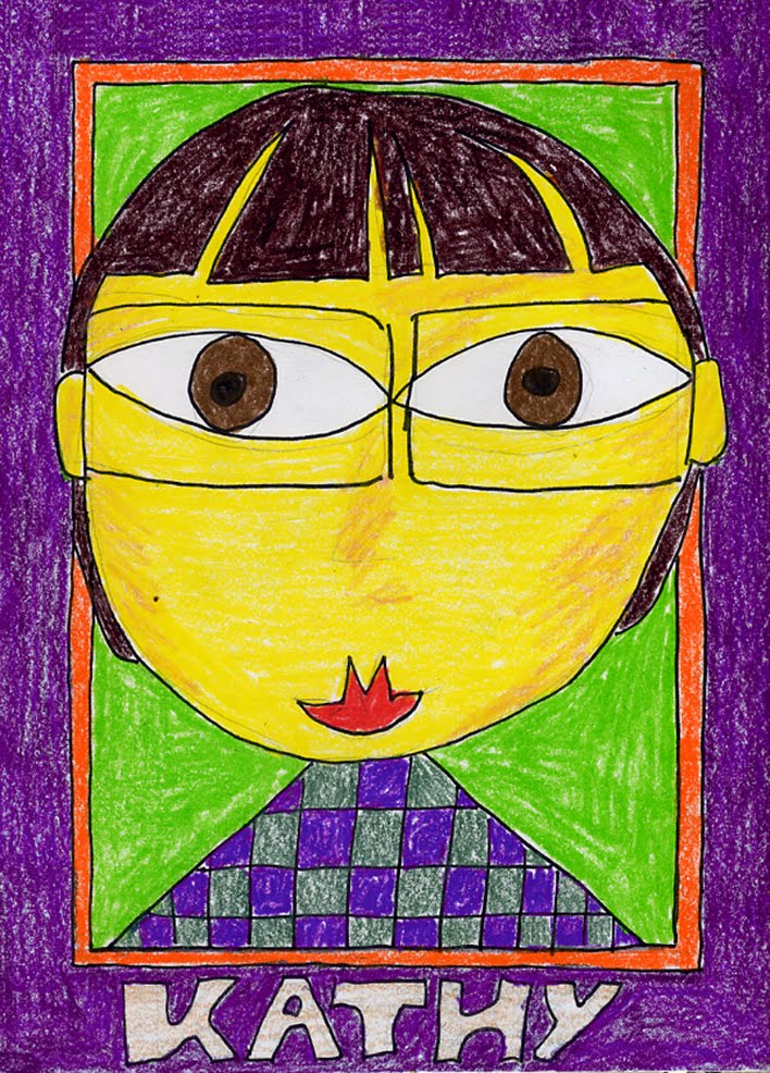 Hundertwasser Style Portrait Drawing · Art Projects for Kids