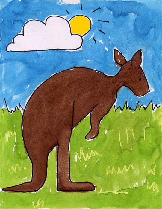 How to draw a kangaroo