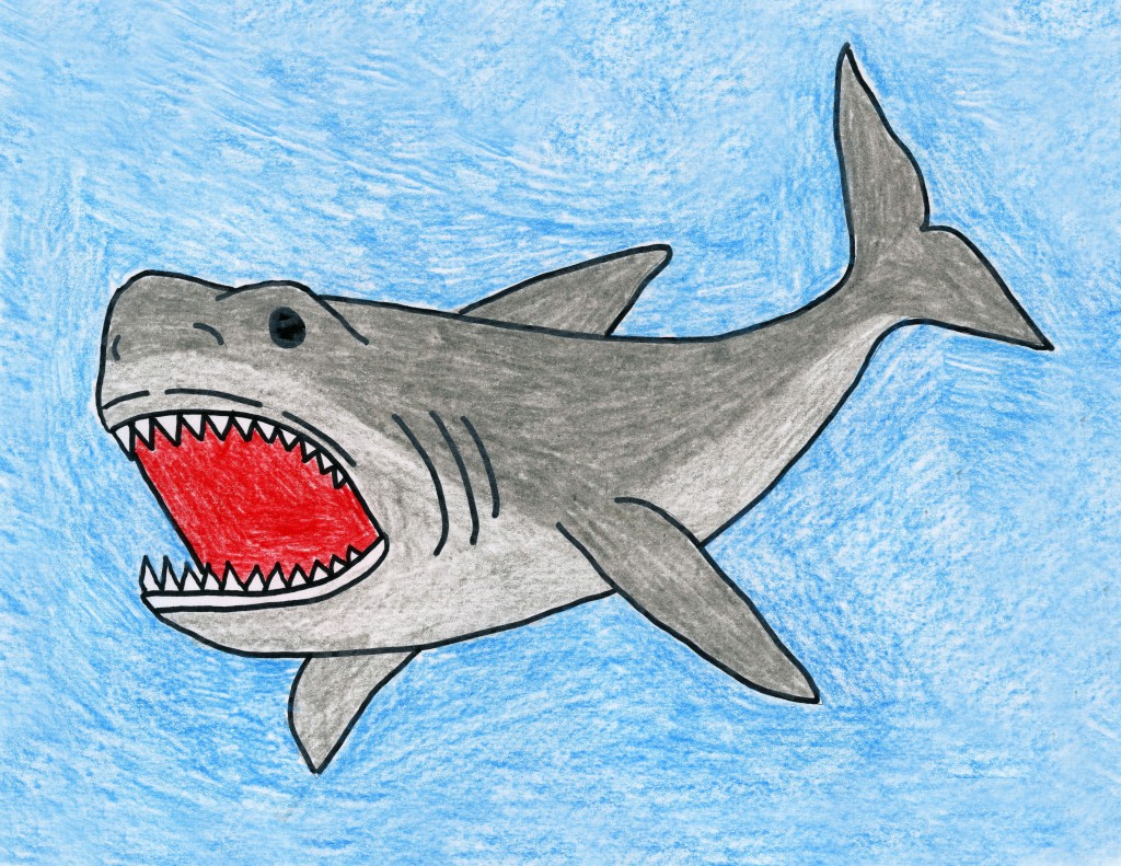 megalodon drawing