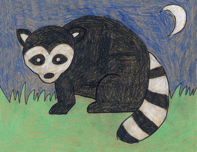 Draw a Raccoon · Art Projects for Kids