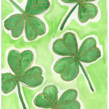 how to draw a shamrock