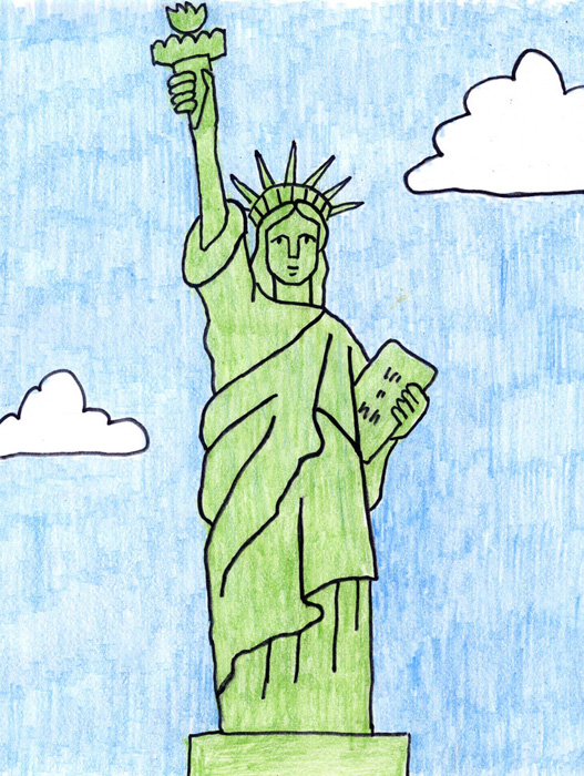 Statue of Liberty Grades 45 Art Projects for Kids