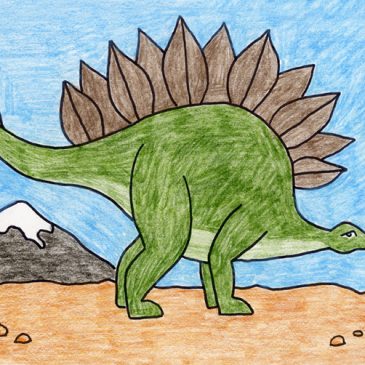 how to draw a stegosaurus