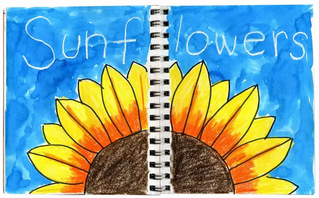 draw sunflower