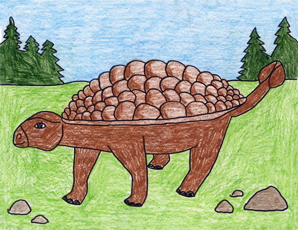 Draw an Ankylosaurus