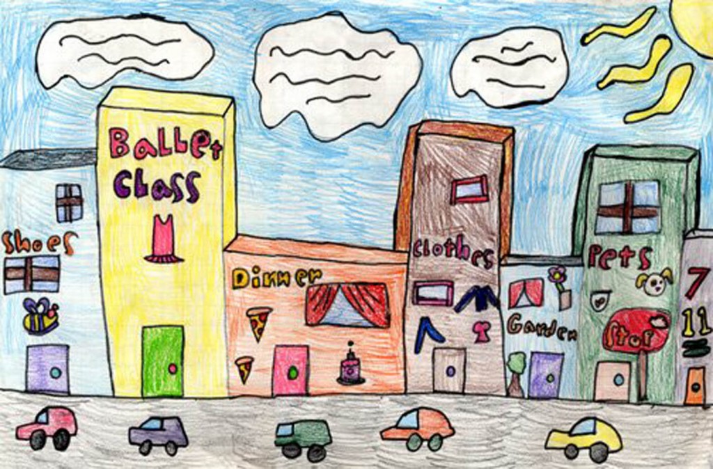 City Scapes Art Drawings for Kids Projects