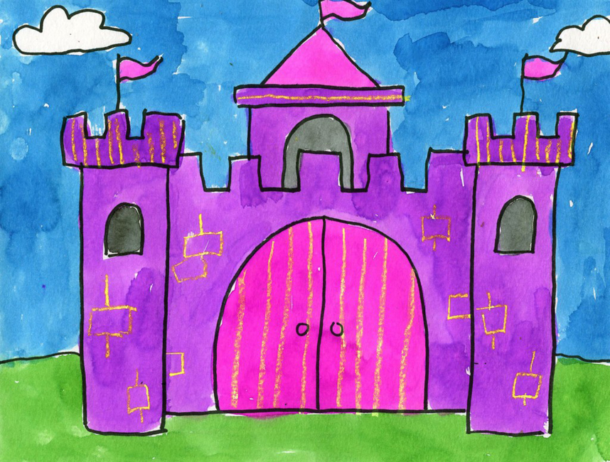 Watercolor Castle Art Projects for Kids