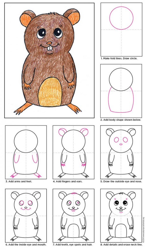 How to Draw a Hamster · Art Projects for Kids