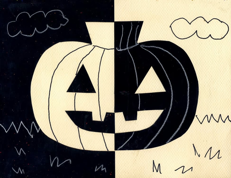 Positive and Negative Pumpkin Art Projects for Kids