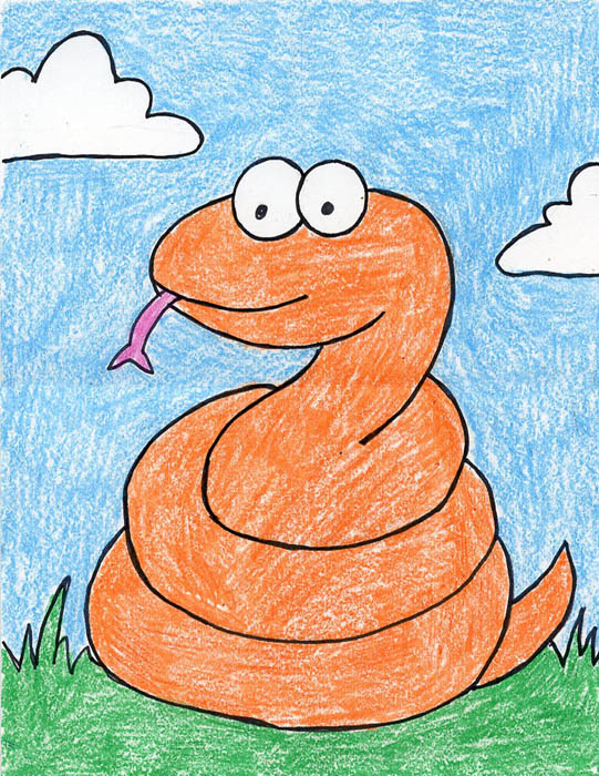 How To Draw An Easy Snake Art Projects For Kids