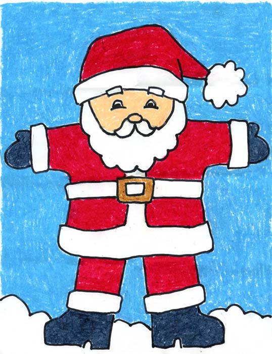 Draw Santa Claus · Art Projects for Kids