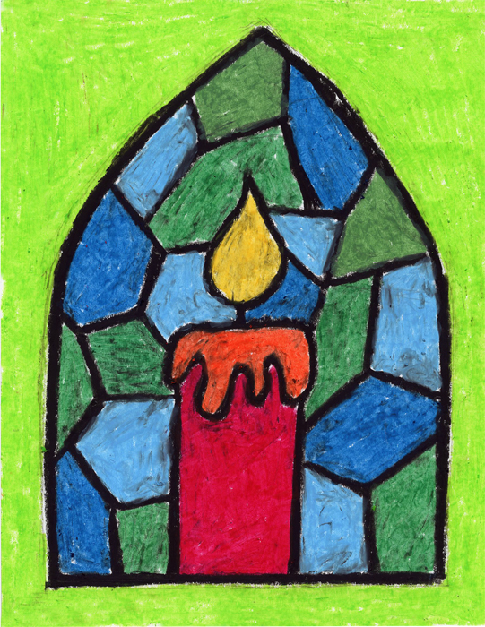 Stained Glass Candle - Art Projects for Kids