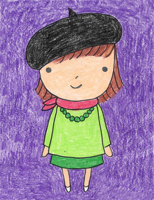 Draw a French Girl · Art Projects for Kids