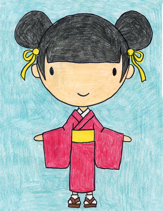 Draw a Kimono Girl · Art Projects for Kids