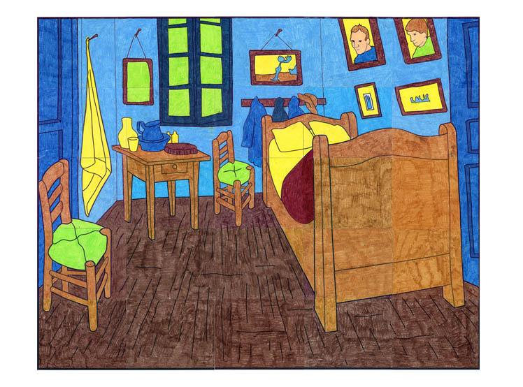 Van Gogh Bedroom Mural · Art Projects for Kids